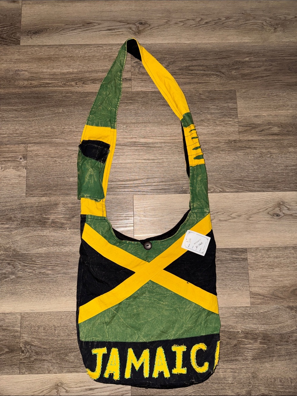 Original Jamaica Flag Canvas Slouchy Hobo Shoulder Bag